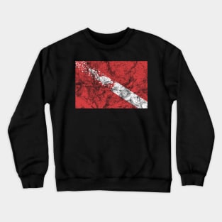 Diver Flag Underwater Diving Gift Crewneck Sweatshirt